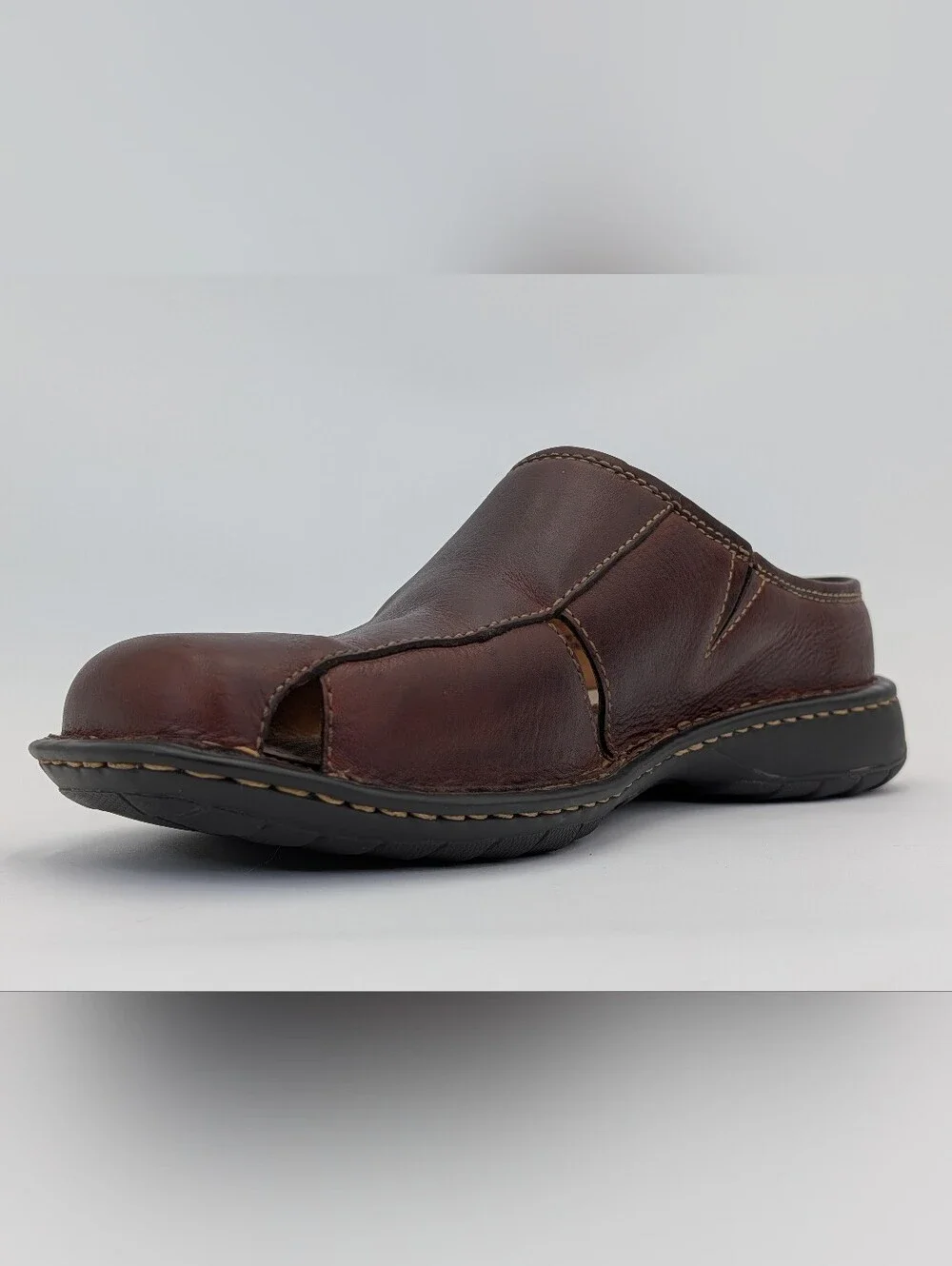 Born Size 10.5 Men's Brown Genuine Handmade Leather Loafer Sandals